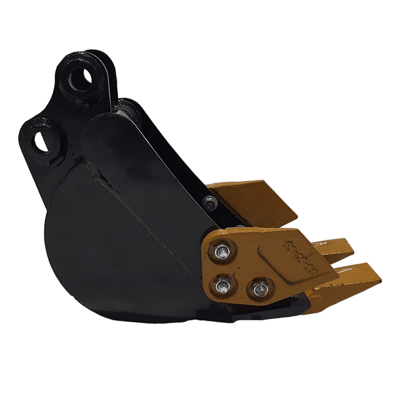 Kaivinkoneen kauha hampailla