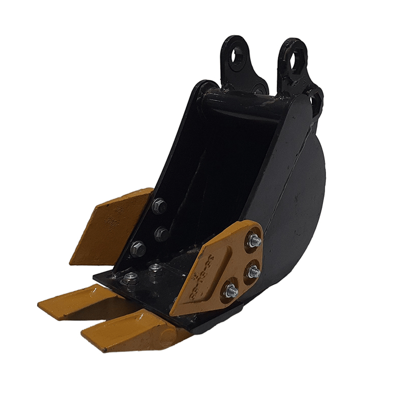 Kaivinkoneen kauha hampailla