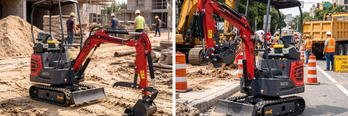 Мини-экскаватор грузоподъемностью 1,5 тонны Мини-экскаватор грузоподъемностью 1,5 тонны